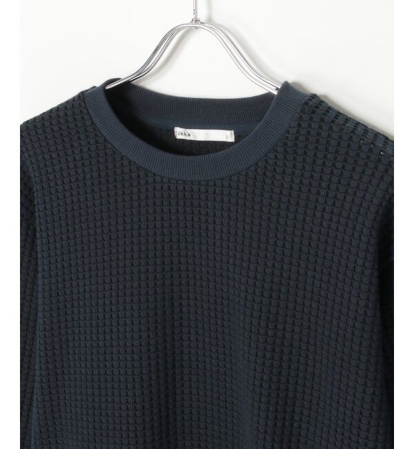ikka「ビッグワッフルクルーネックプルオーバー」|パーカー|