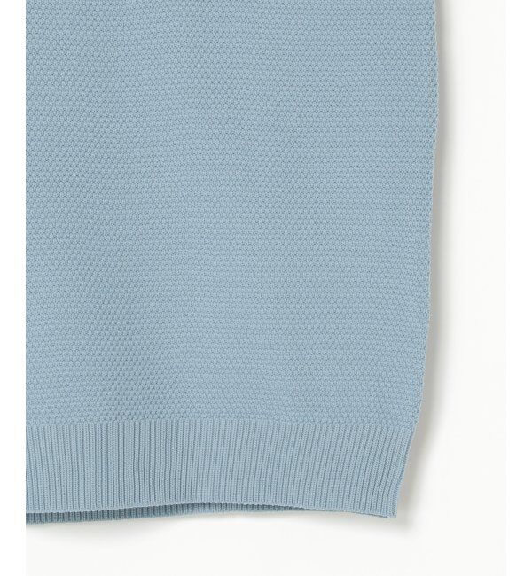 ikka「GOKU楽ニット鹿の子クルーネック」|プルオーバー|