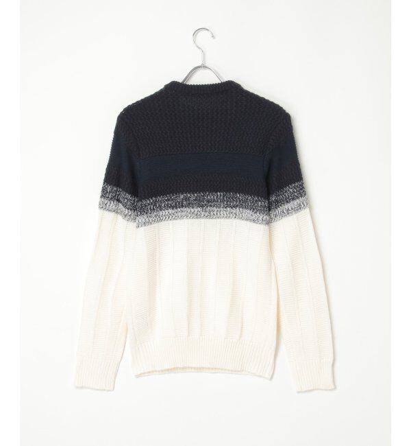 ikka「バイカラーグラデーションニット」|プルオーバー|