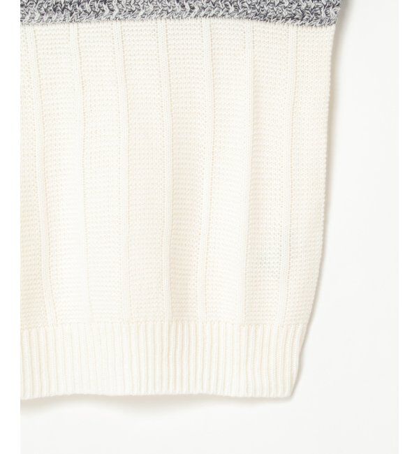 ikka「バイカラーグラデーションニット」|プルオーバー|