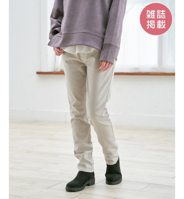 ikka「ボンディングスキニーパンツ」|その他|オフホワイト