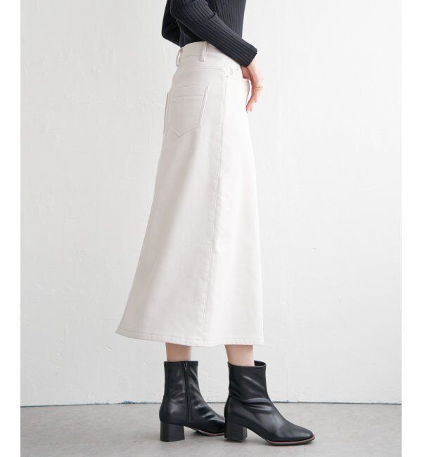 ikka「ボンディングロングスカート」|スカート|