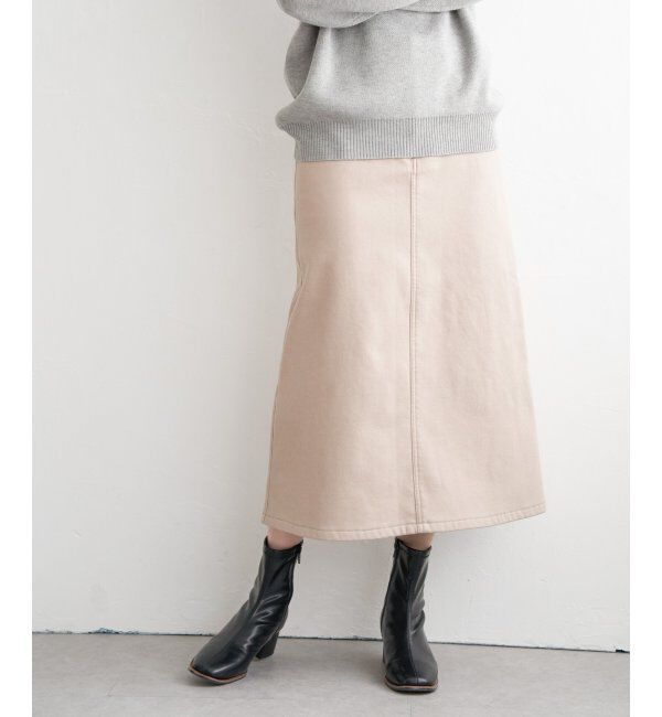 ikka「ボンディングロングスカート」|スカート|