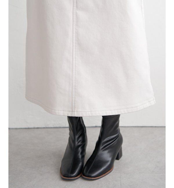 ikka「ボンディングロングスカート」|スカート|