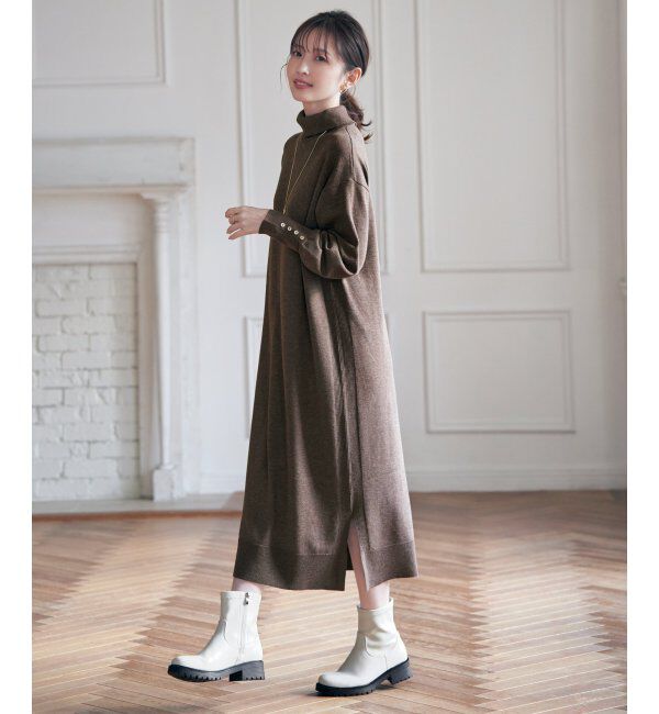 IKKA LOUNGE「タートルニットスリットワンピース」|その他|