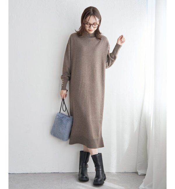 IKKA LOUNGE「タートルニットスリットワンピース」|その他|