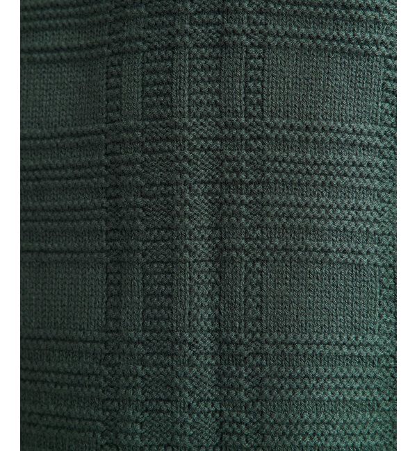 ikka「ジャカードチェックニット」|プルオーバー|