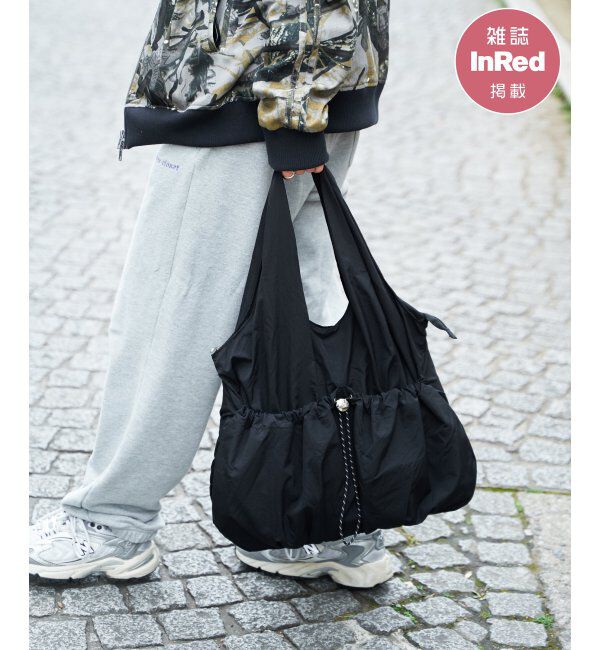 ikka「【雑誌InRed4月号掲載】撥水ドロストポケバルーントート」|トートバッグ|