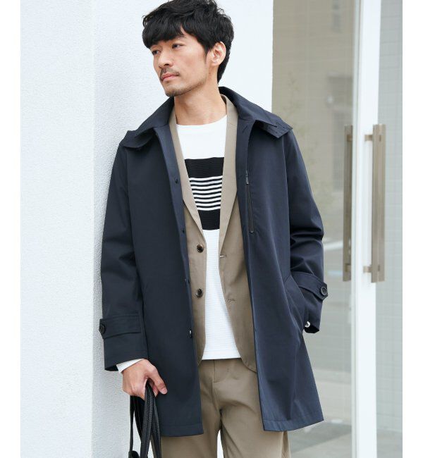 IKKA LOUNGE「【雑誌MonoMax4月号掲載】撥水ピケフードステンカラーコート」|その他|