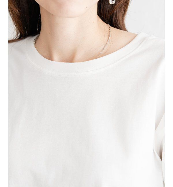 ikka「コットンUSA裾ラウンドロンT」|Tシャツ・カットソー|