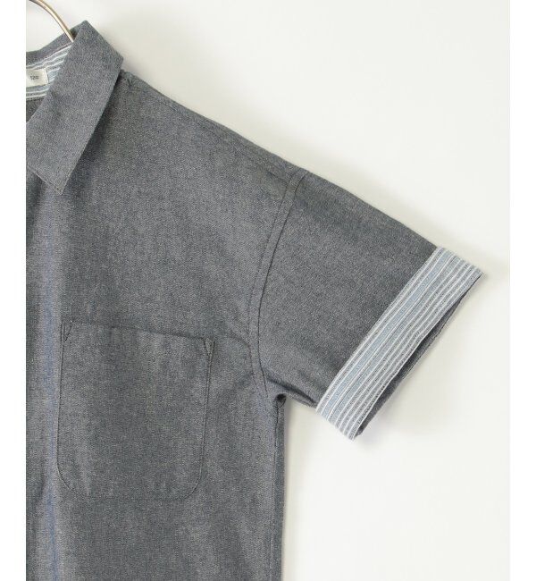 ikka kids「【親子おそろい】シャンブレー5分袖シャツ（120~160cm）」|シャツ・ブラウス|