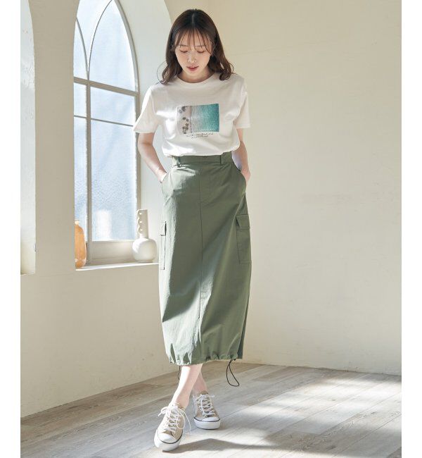 ikka「【雑誌InRed5月号掲載】ロゴフォトプリントTシャツ」|Tシャツ・カットソー|