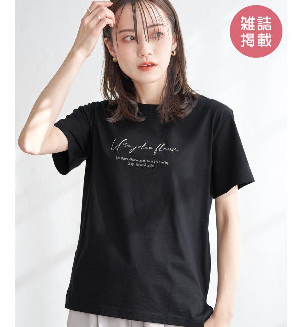 ikka「【雑誌InRed5月号掲載】ロゴフォトプリントTシャツ」|Tシャツ・カットソー|ブラック