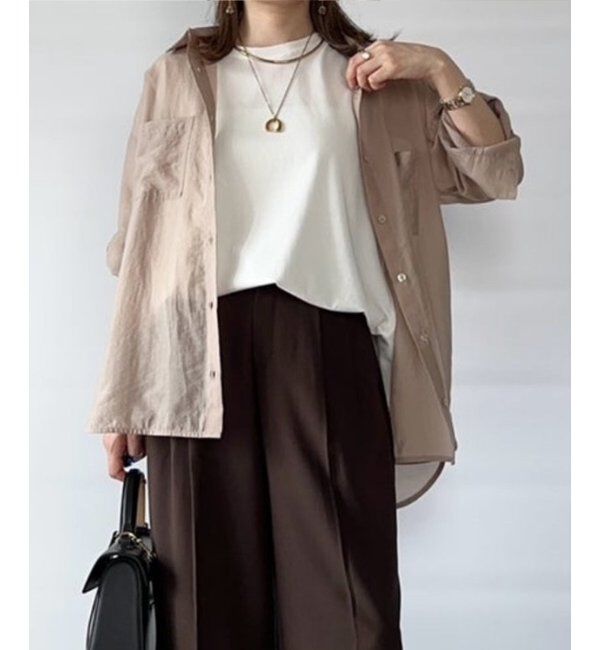 ikka「【2点セット】シア刺繍シャツタンクアンサンブル」|シャツ・ブラウス|