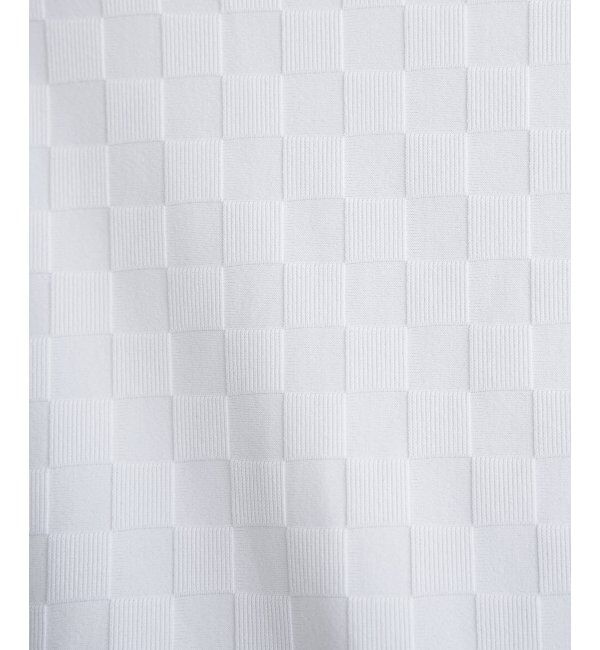 IKKA LOUNGE「リンクスジャカード市松ロンT」|Tシャツ・カットソー|