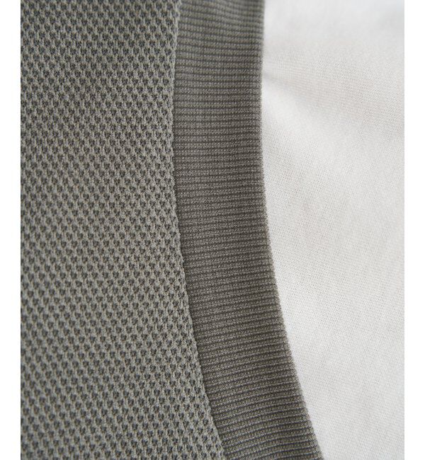 ikka「モール鹿の子フェイクベストロンT」|Tシャツ・カットソー|