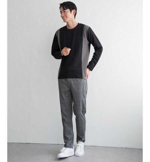 ikka「フクレジャカード切り替えロンT」|Tシャツ・カットソー|