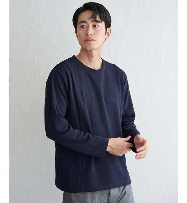 ikka「フクレジャカード切り替えロンT」|Tシャツ・カットソー|