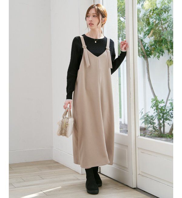 ikka「前後2WAYバックル付きジャンパースカート」|ワンピース|