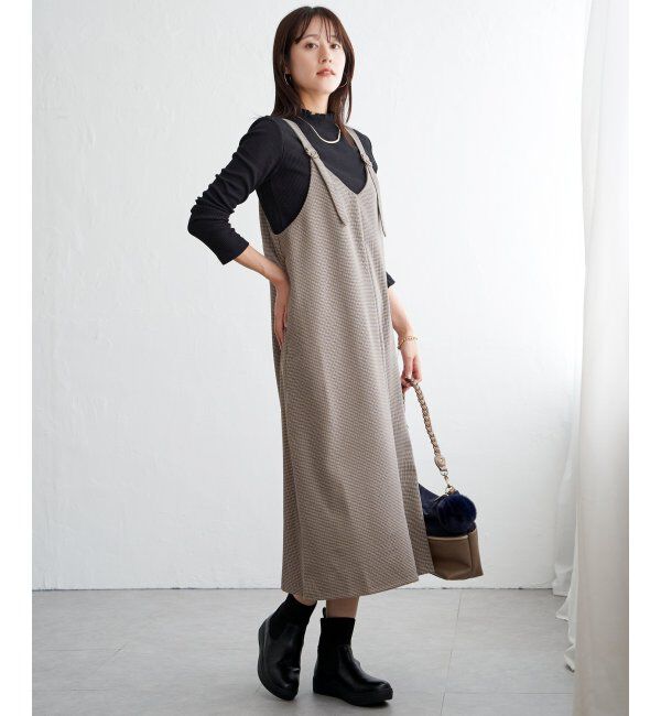 ikka「前後2WAYバックル付きジャンパースカート」|ワンピース|