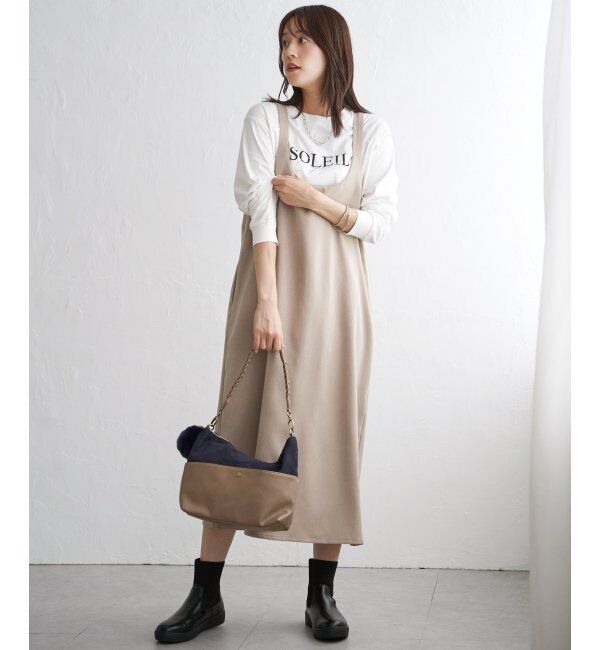 ikka「前後2WAYバックル付きジャンパースカート」|ワンピース|