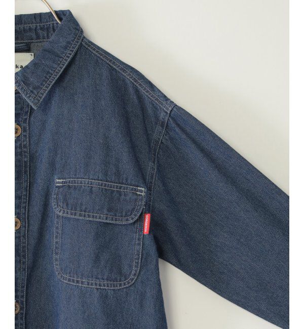 ikka kids「【親子コーデ】フェイクスエード／デニムシャウター（110~160cm）」|シャツ・ブラウス|