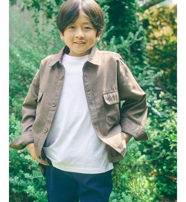 ikka kids「【親子コーデ】フェイクスエード／デニムシャウター（110~160cm）」|シャツ・ブラウス|