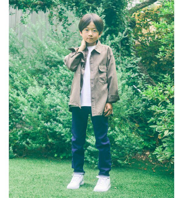 ikka kids「【親子コーデ】フェイクスエード／デニムシャウター（110~160cm）」|シャツ・ブラウス|