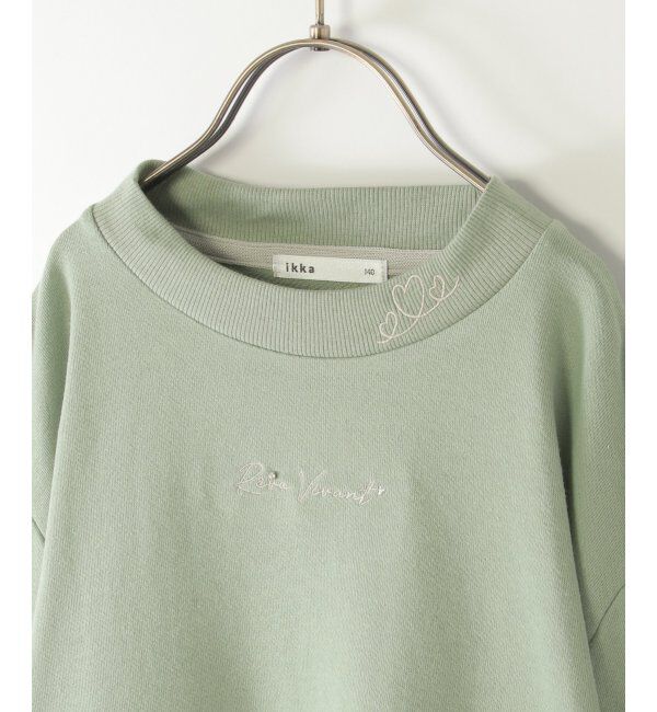 ikka kids「袖ファー刺繍ラインストーンプルオーバー（120~160cm）」|Tシャツ・カットソー|