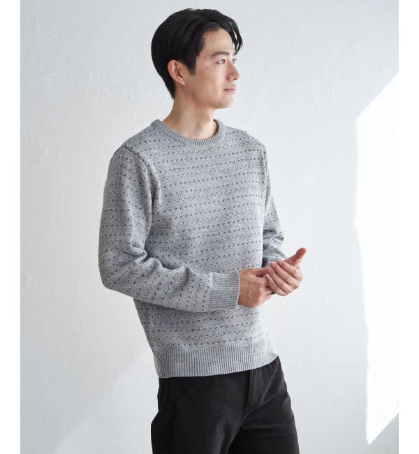 ikka「カラーバーズアイニット」|プルオーバー|