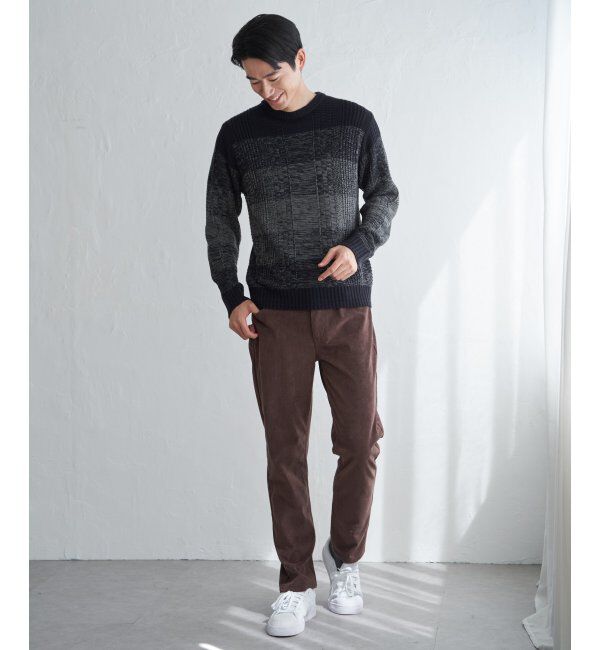 ikka「メランジグラデーションニット」|プルオーバー|
