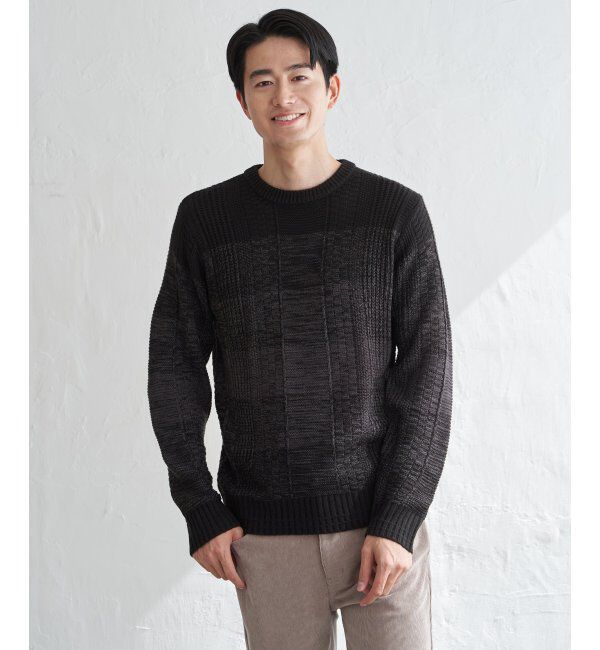 ikka「メランジグラデーションニット」|プルオーバー|