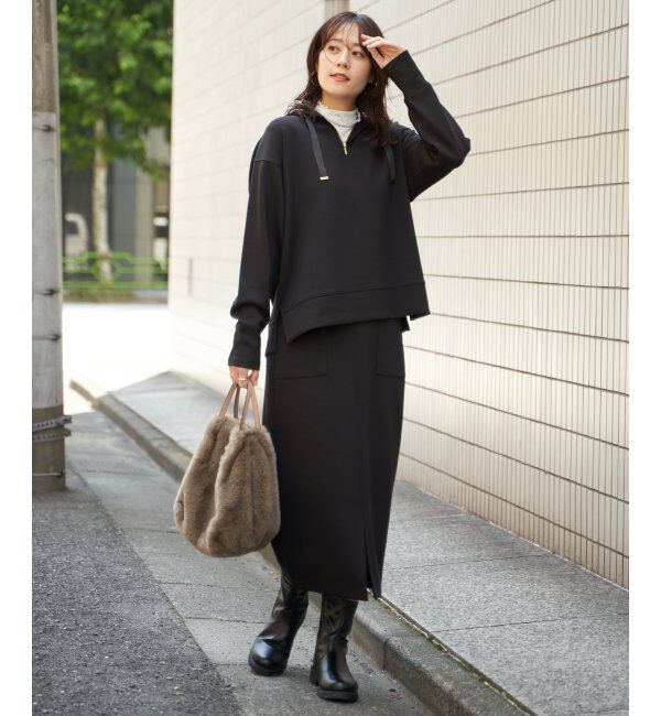 ikka「GOKU楽 鹿の子ダンボールパーカー」|パーカー|