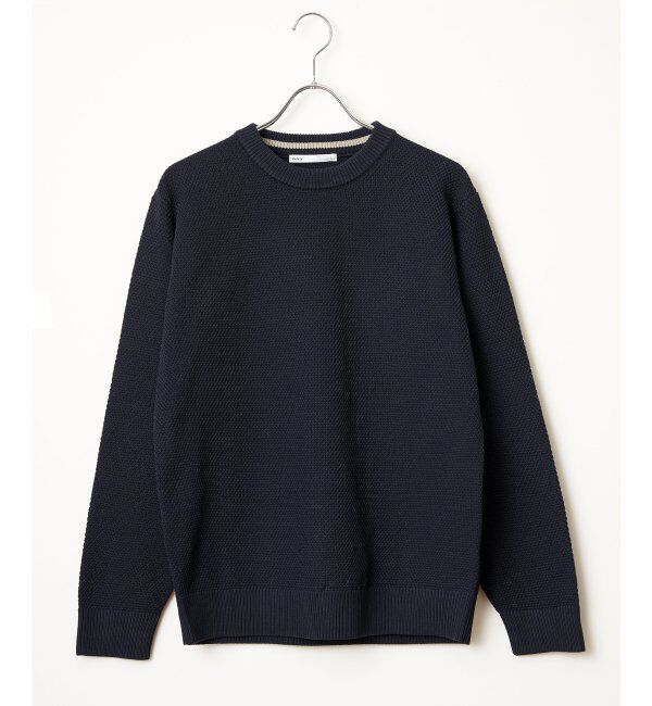 ikka「GOKU楽ニット鹿の子クルー」|プルオーバー|