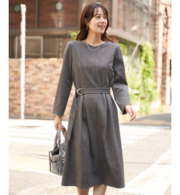 IKKA LOUNGE「カットジャガードワンピース」|ドレス|