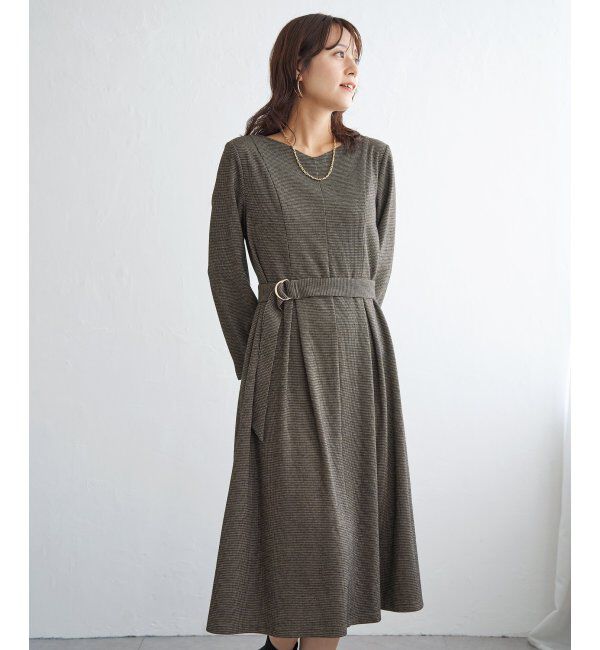 IKKA LOUNGE「カットジャガードワンピース」|ドレス|