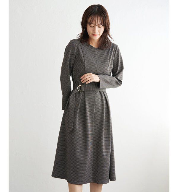 IKKA LOUNGE「カットジャガードワンピース」|ドレス|