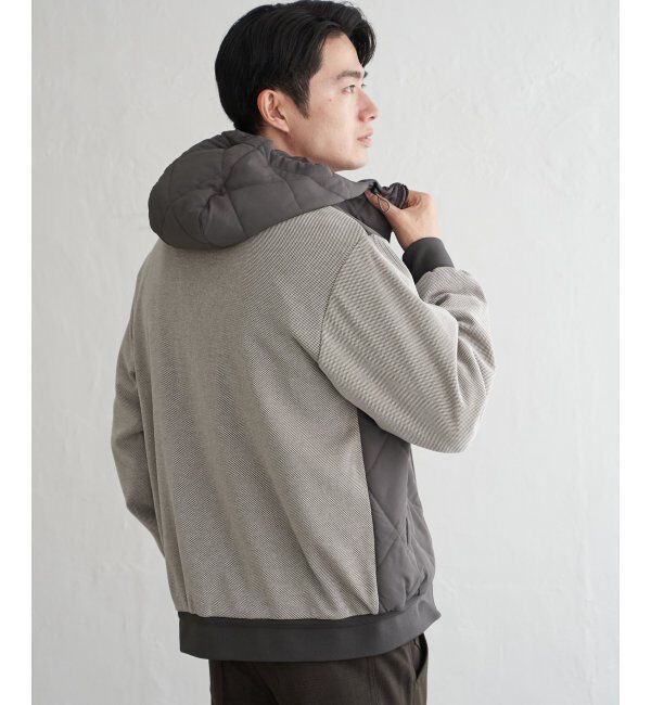 ikka「【親子コーデ】sorona(R)ブロックスコンビパーカー」|ブルゾン・スタジャン|