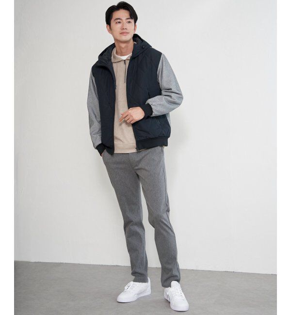 ikka「【親子コーデ】sorona(R)ブロックスコンビパーカー」|ブルゾン・スタジャン|