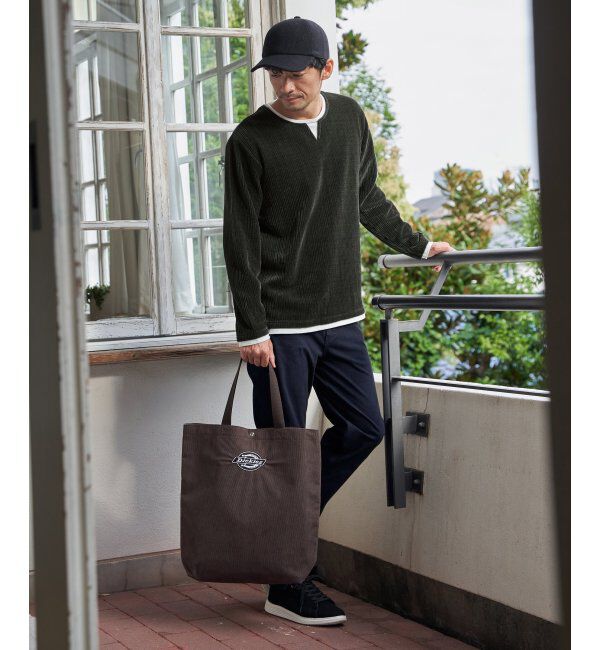 ikka「カットコールキーネックフェイクプルオーバー」|パーカー|