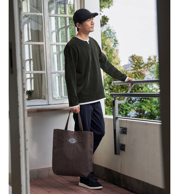 ikka「カットコールキーネックフェイクプルオーバー」|パーカー|