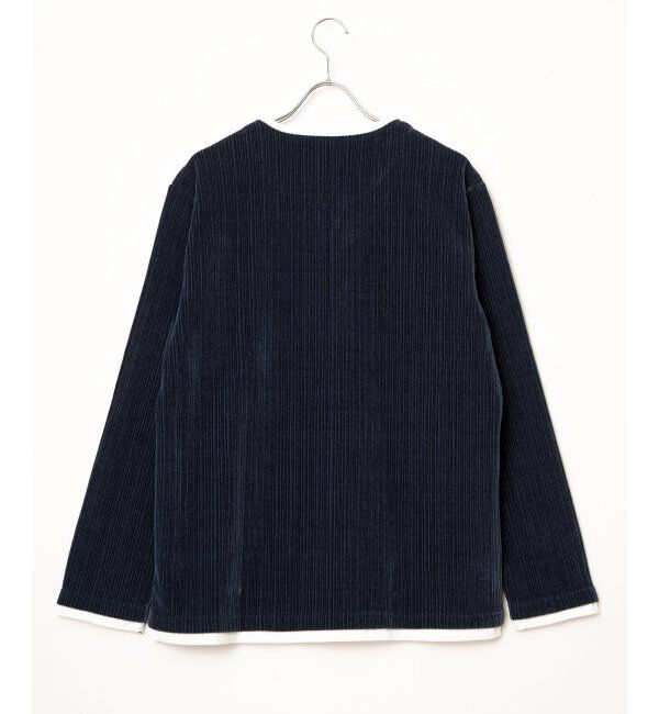 ikka「カットコールキーネックフェイクプルオーバー」|パーカー|