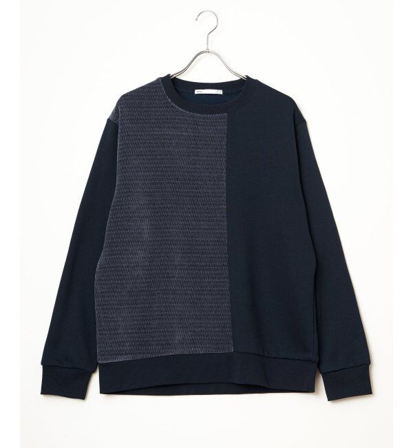 ikka「モール切り替え裏起毛プルオーバー」|パーカー|
