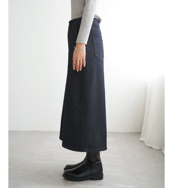 ikka「ボンディングベイカースカート」|スカート|