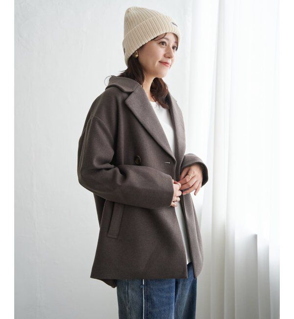 ikka「ウールライクストレッチテーラーコート」|その他|