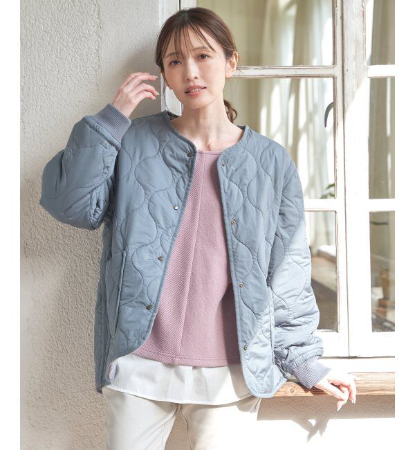 ikka「キルトファーリバーシブルブルゾン」|ブルゾン・スタジャン|