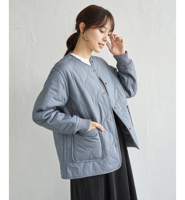 ikka「キルトファーリバーシブルブルゾン」|ブルゾン・スタジャン|