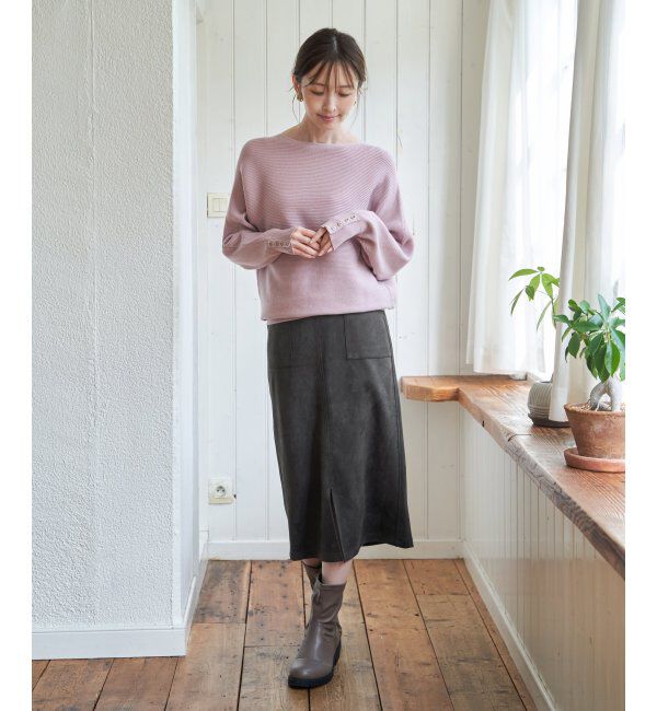 ikka「フェイクスエードスカート」|スカート|