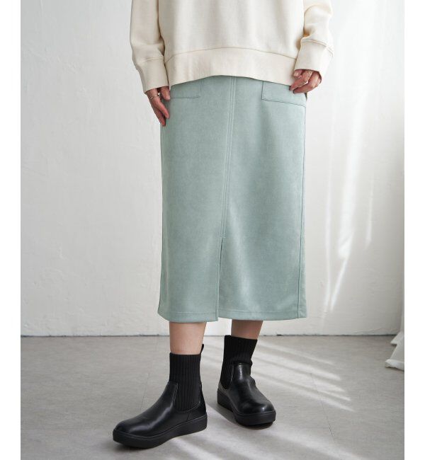 ikka「フェイクスエードスカート」|スカート|
