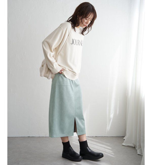 ikka「フェイクスエードスカート」|スカート|